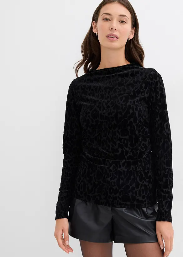 Långärmad jerseytopp, bonprix