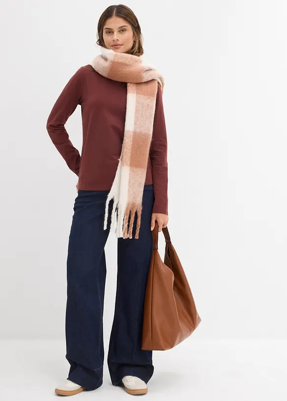 L&aring;ng&auml;rmad topp i figurn&auml;ra modell, bonprix