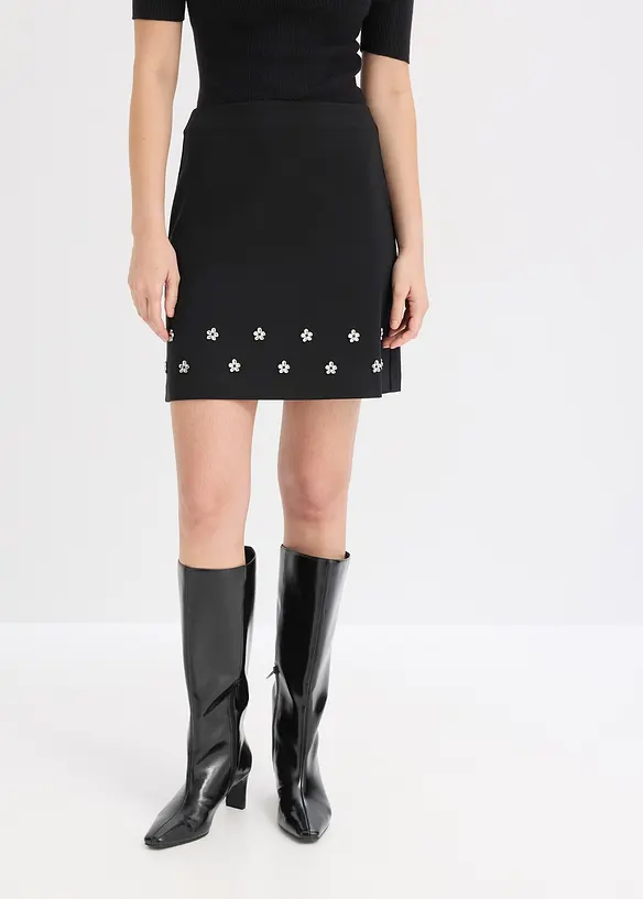 Minikjol i bomull, bonprix