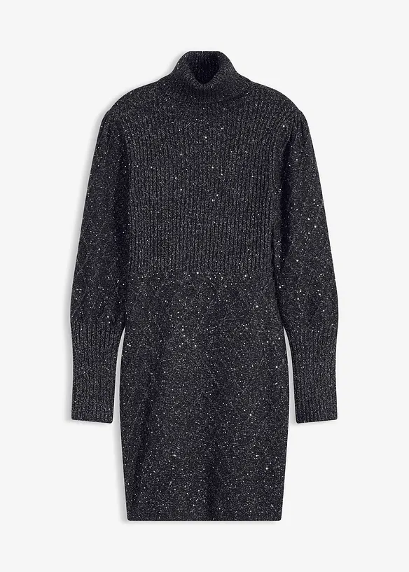 Stickad klänning, bonprix