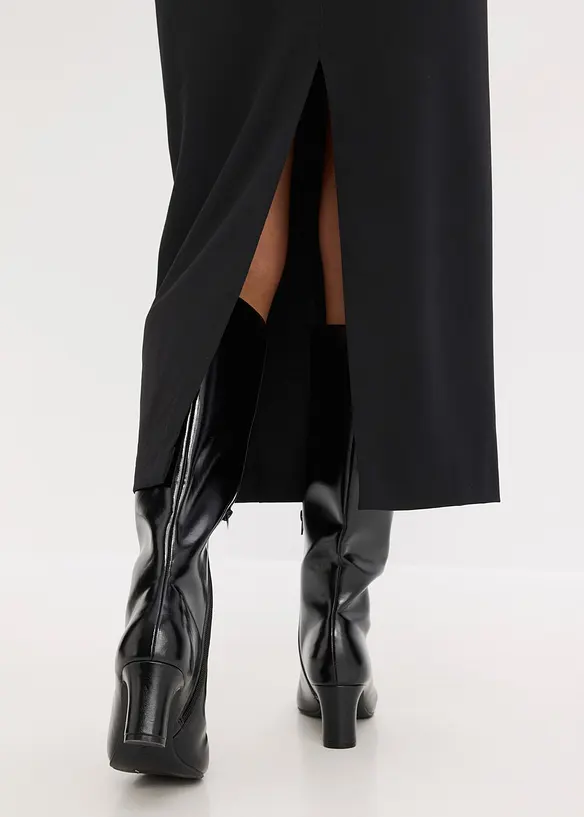 Midikjol av viskosmix, bonprix