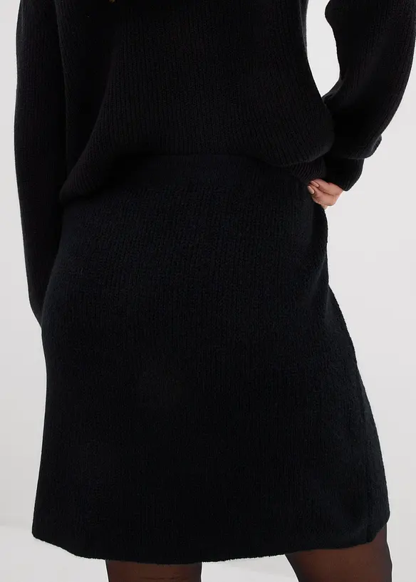 Stickad minikjol, bonprix