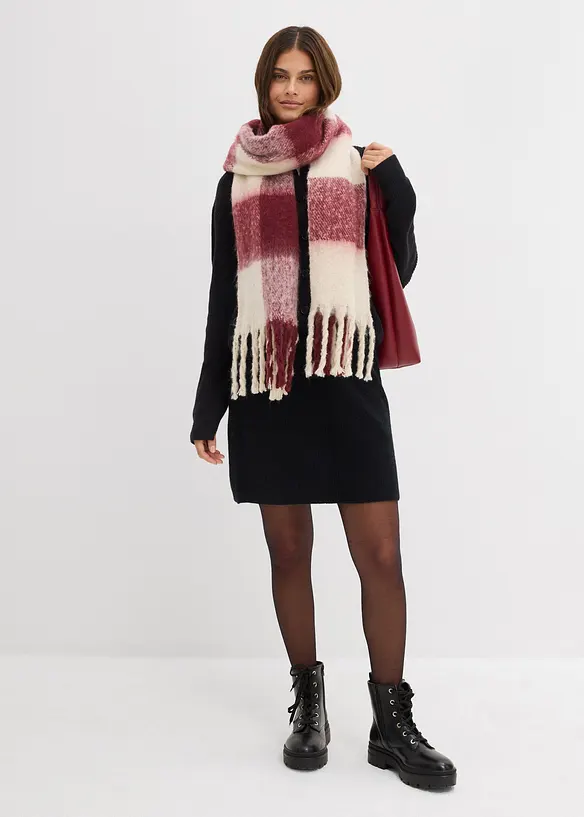 Stickad minikjol, bonprix