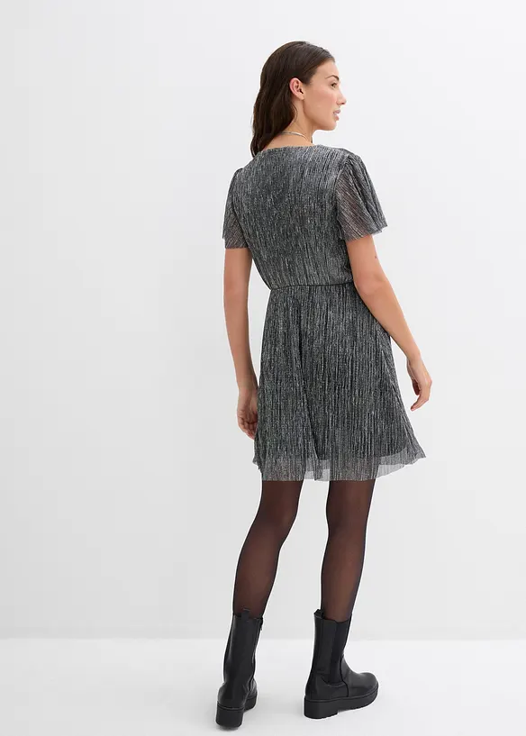 Kort, glittrig klänning, bonprix