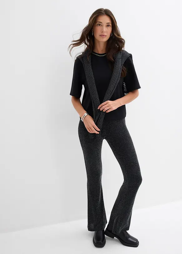 Oversizetopp med pärlbesättning, bonprix