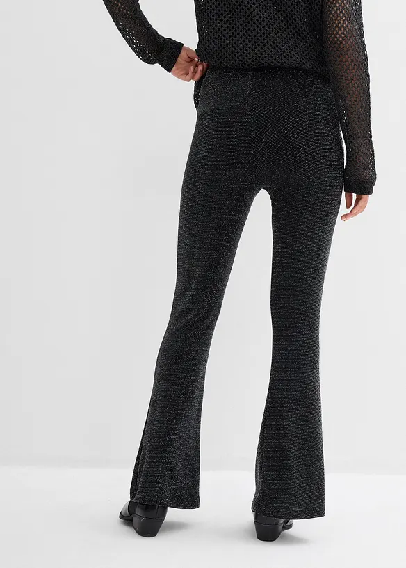 Utsvängda leggings med glitter, bonprix