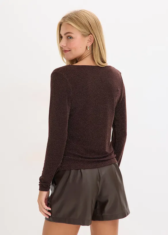 Topp med draperad ringning, bonprix