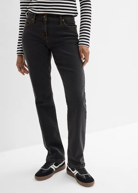 Straight Stretch Jeans Mid Waist, bonprix