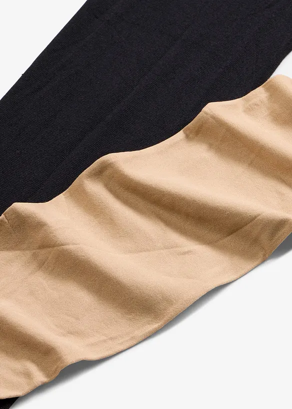 Strumpbyxa med &aring;tervunnen polyamid, 50 den (2-pack), bonprix