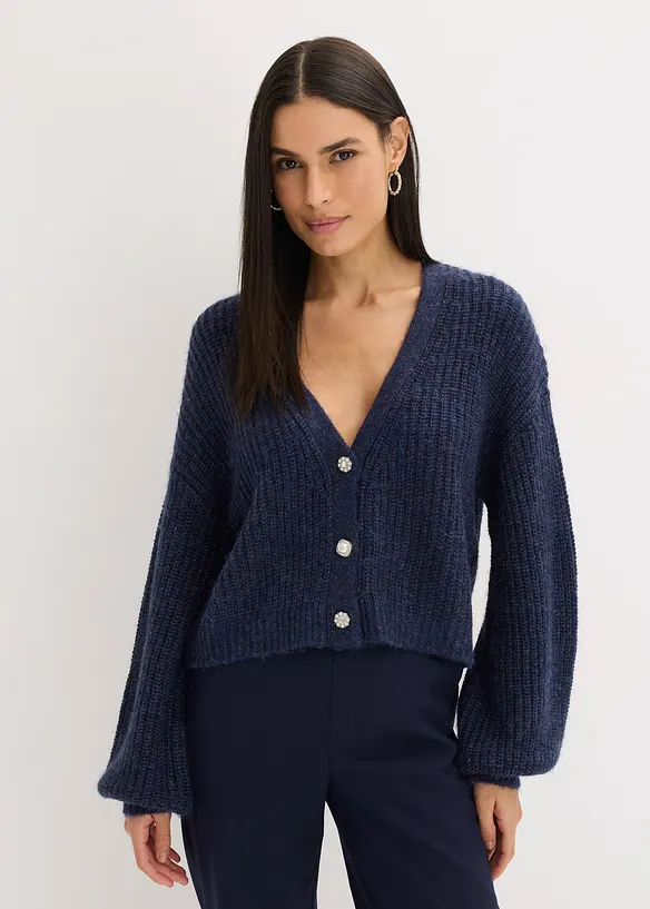 Cardigan med glittergarn i oversizemodell, bonprix