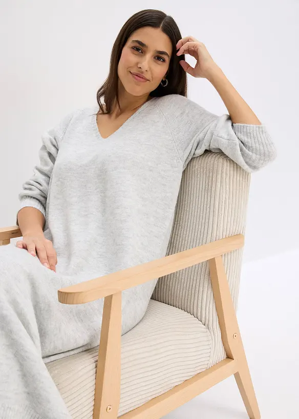 Stickad oversizeklänning, bonprix