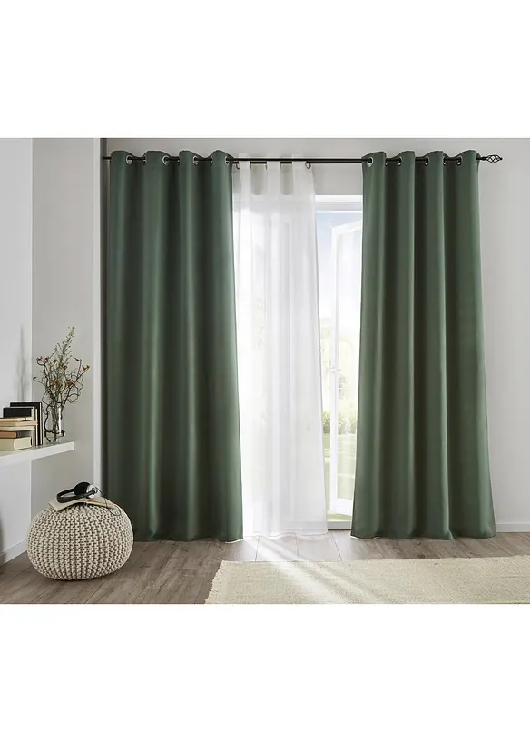 Mörkläggande gardinlängd, flera storlekar (1-pack), bonprix