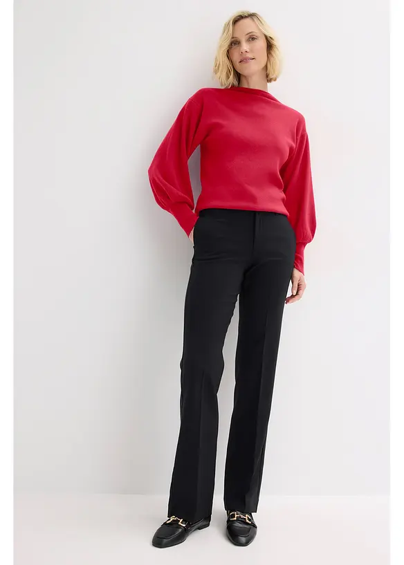 Feminin byxa med pressveck, bonprix