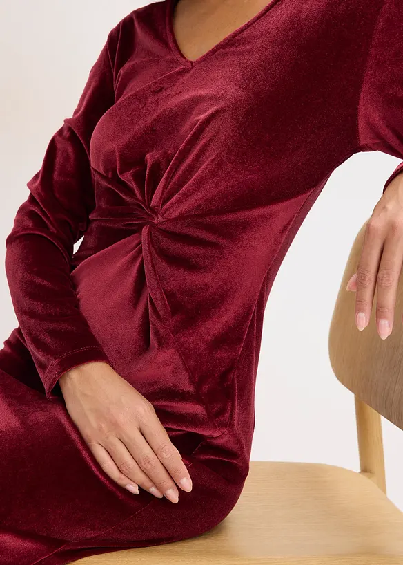 Miniklänning av glansig sammet, bonprix