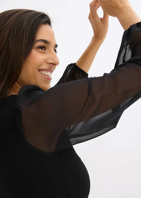 Maxiklänning med strassapplikationer, bonprix