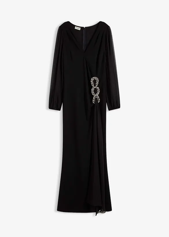 Maxiklänning med strassapplikationer, bonprix