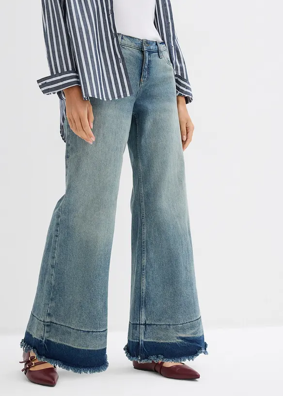 Wide Leg Jeans Mid Waist, bonprix