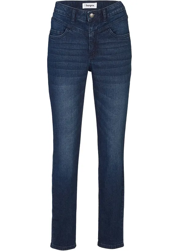 Skinny jeans med hög midja, cropped, bonprix