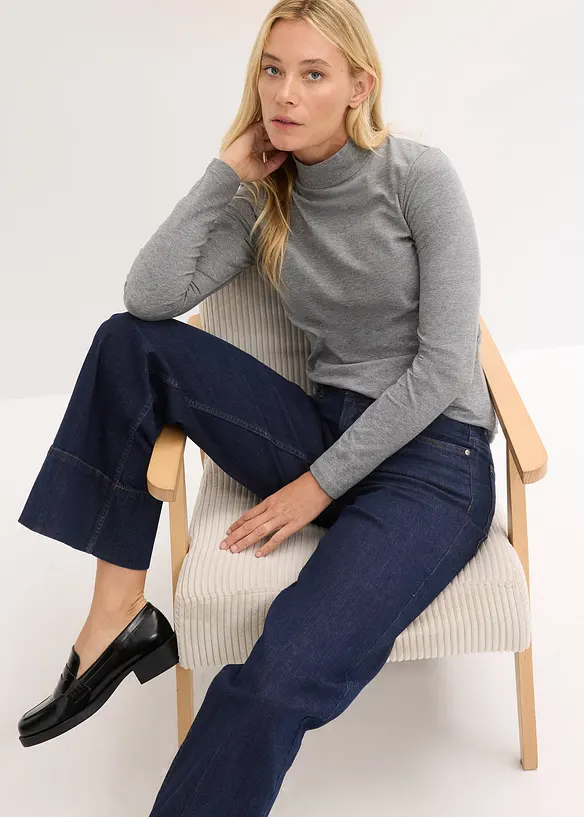 L&aring;ng&auml;rmad topp i figurn&auml;ra modell, bonprix