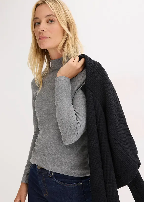 L&aring;ng&auml;rmad topp i figurn&auml;ra modell, bonprix