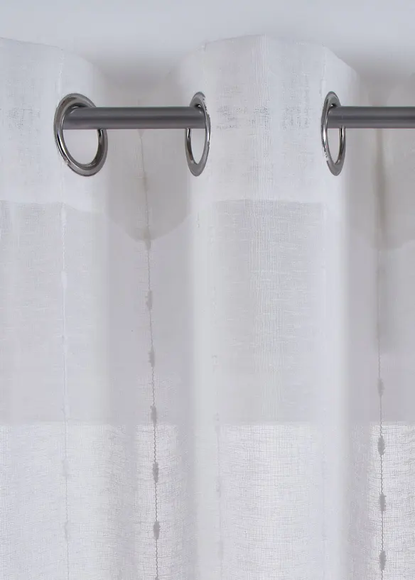 Gardinlängd med vävda ränder (1-pack), bonprix