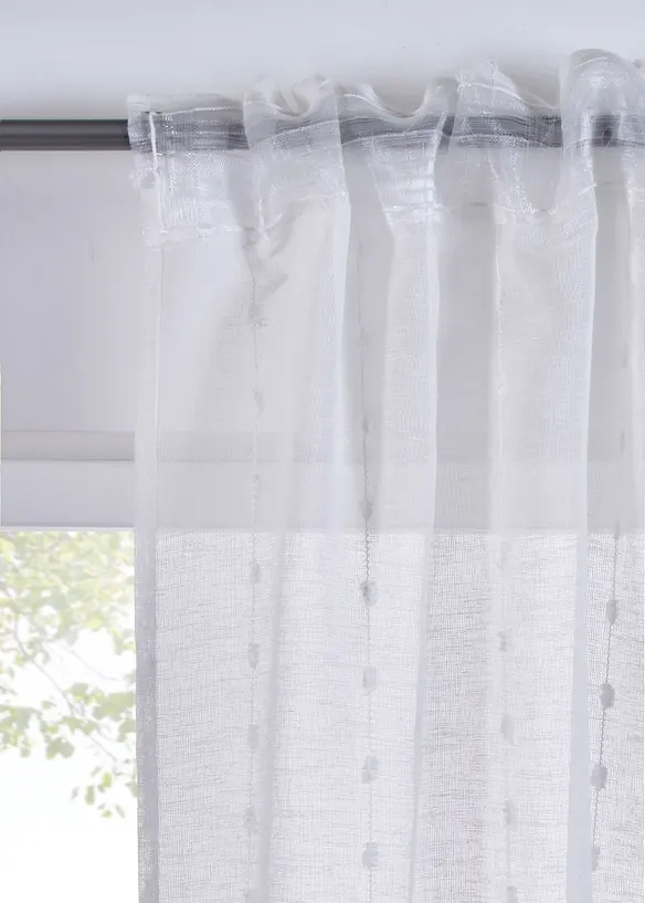 Gardinlängd med vävda ränder (1-pack), bonprix