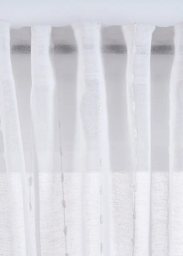 Gardinlängd med vävda ränder (1-pack), bonprix