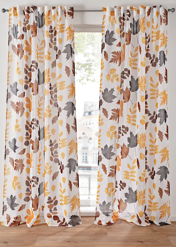 Gardin med &aring;tervunnen polyester (1-pack), bonprix