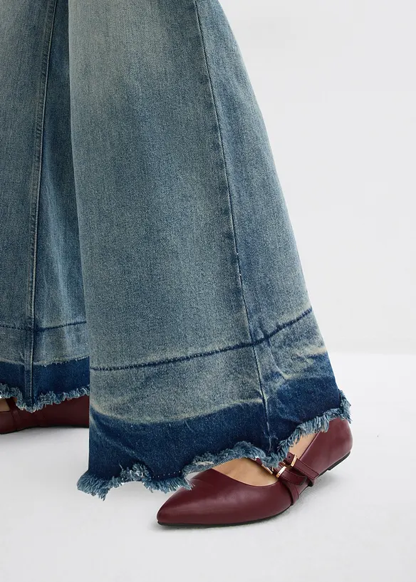 Wide Leg Jeans Mid Waist, bonprix