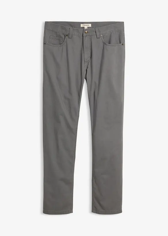 Byxa i twill av bomull, Regular Fit, Straight, bonprix