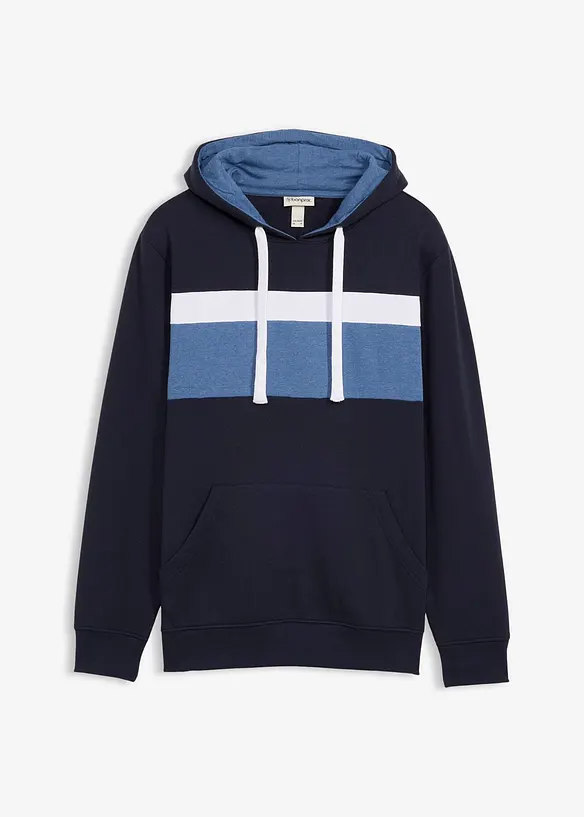 Sweatshirt med huva, bonprix