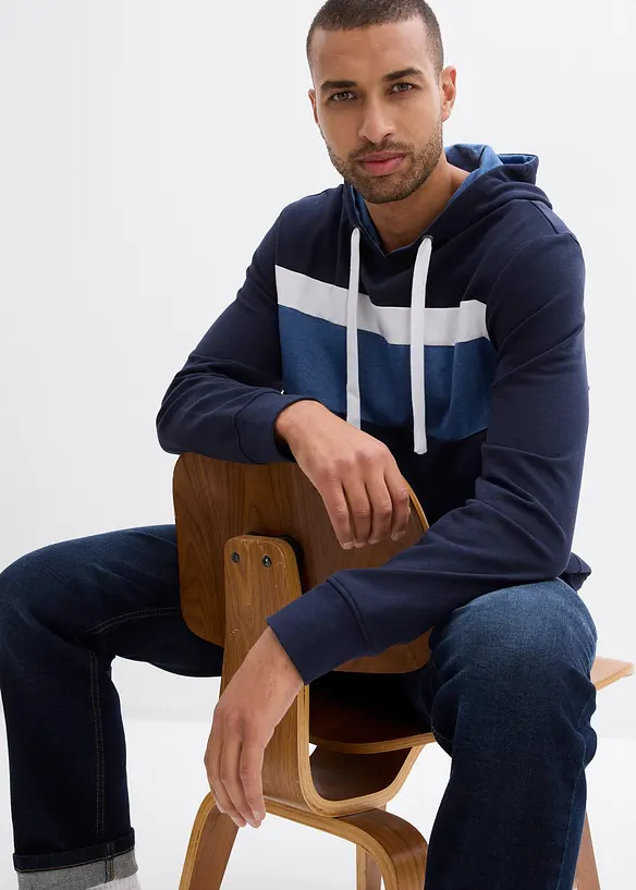 Sweatshirt med huva, bonprix