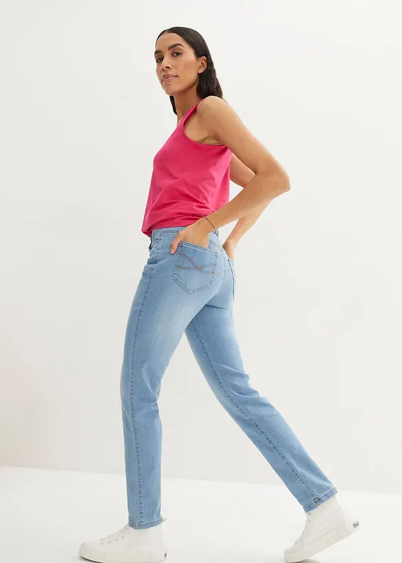 Stretchjeans Straight Mid Waist, bonprix