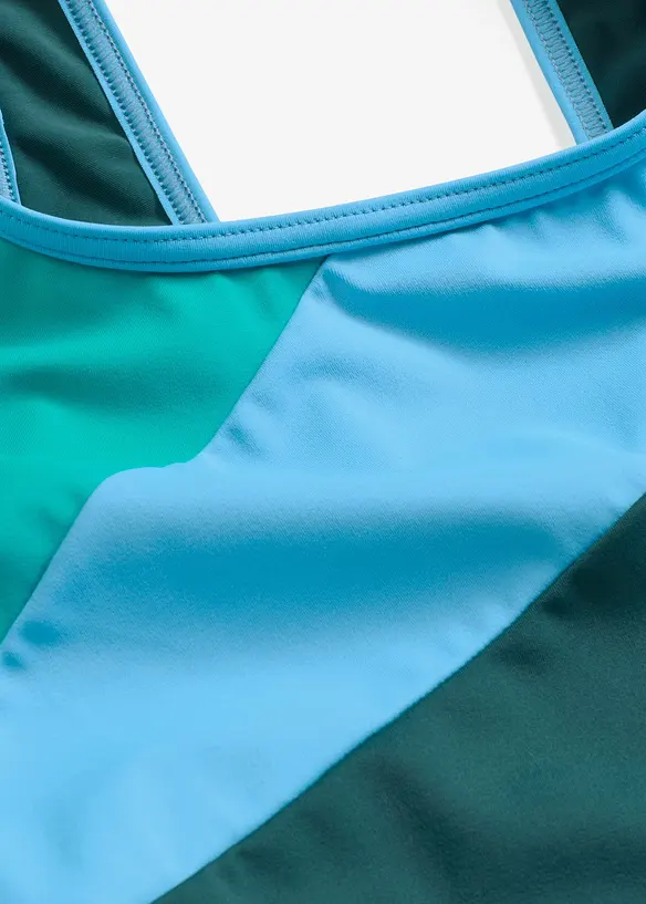 Sportig baddr&auml;kt med kontrastf&auml;rgade inf&auml;llningar, bonprix