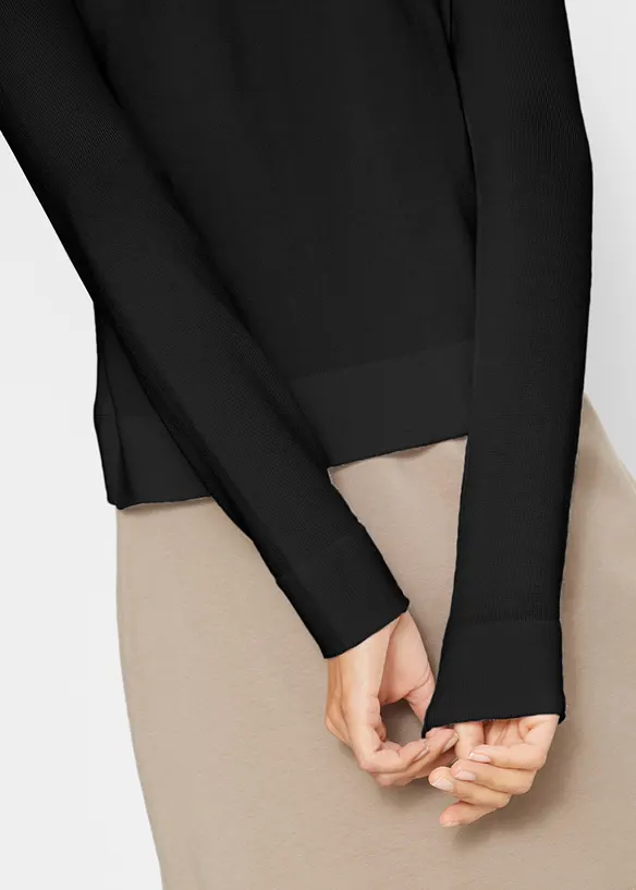 Kort cardigan med viskos, bonprix