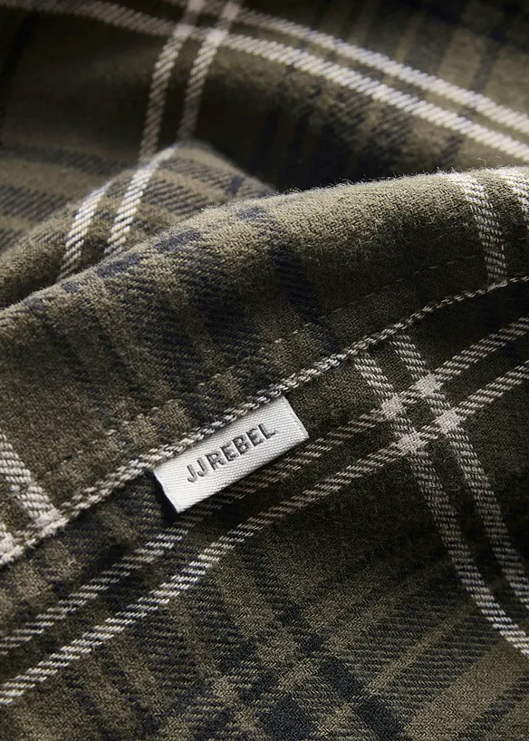 Flanellskjorta i bomull fr&aring;n JJ REBEL, J&J Rebel