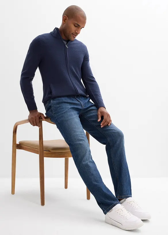 Tunna dra på-jeans, Regular Fit, Straight, bonprix