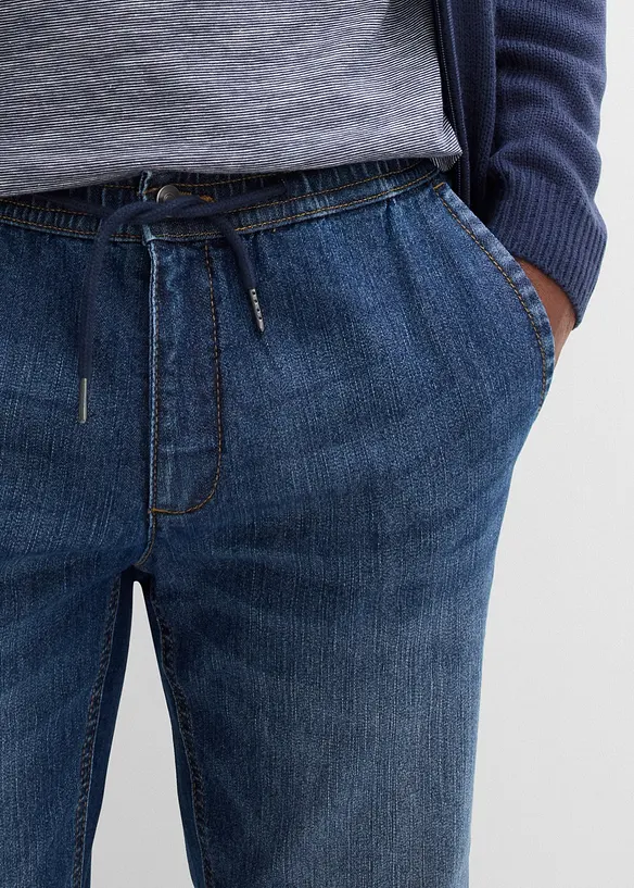 Tunna dra på-jeans, Regular Fit, Straight, bonprix