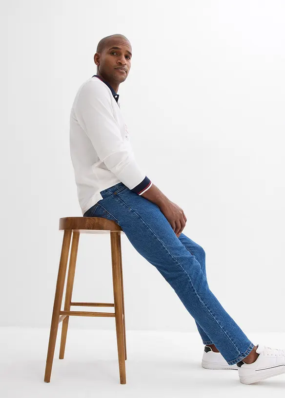 Classic Fit jeans med resår i sidan av midjan, Straight, bonprix