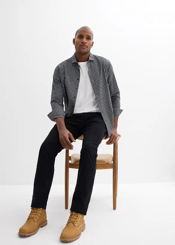 Byxa i twill av bomull, Regular Fit, Straight, bonprix