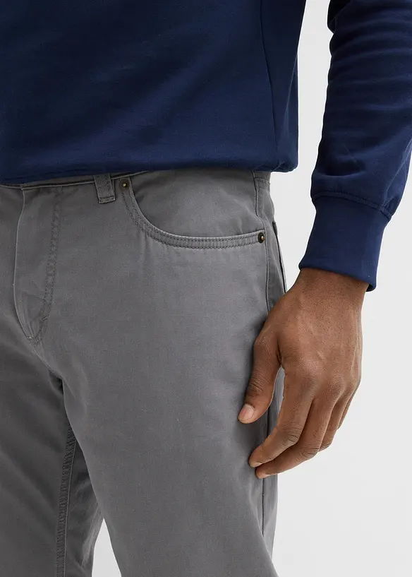 Byxa i twill av bomull, Regular Fit, Straight, bonprix