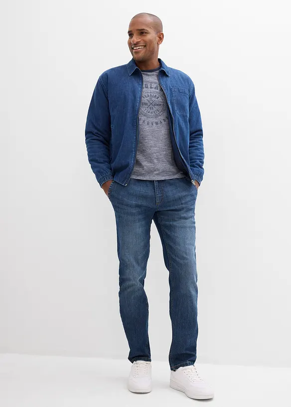 T-shirt med bekvämt snitt i ren bomull (2-pack), bonprix