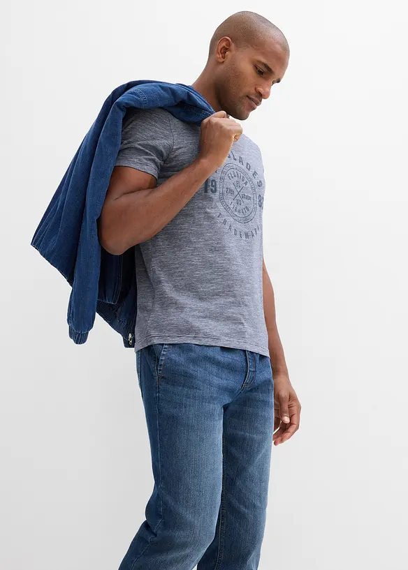 T-shirt med bekvämt snitt i ren bomull (2-pack), bonprix