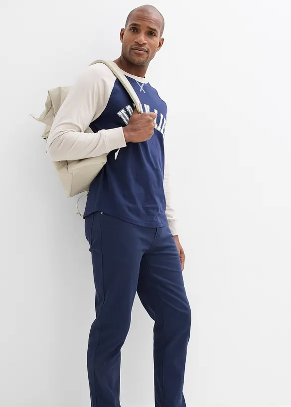 Stretchbyxa, klassisk passform, raka ben, bonprix