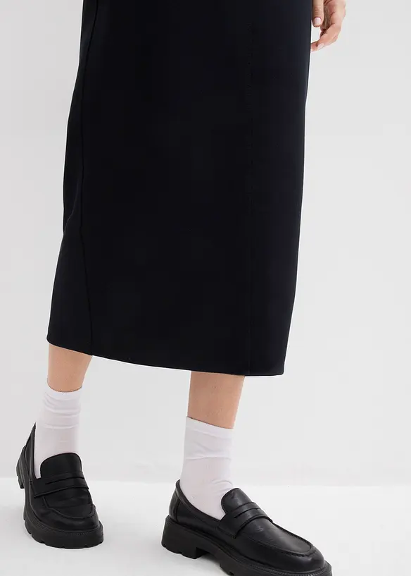 Mellanl&aring;ng kjol i stabil trik&aring;, bonprix