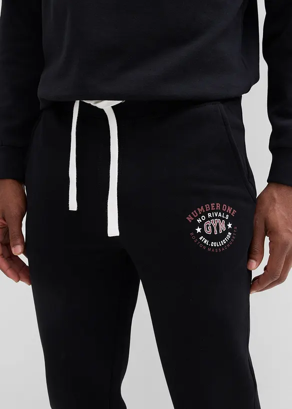 Joggingbyxa med sportiga detaljer, bonprix