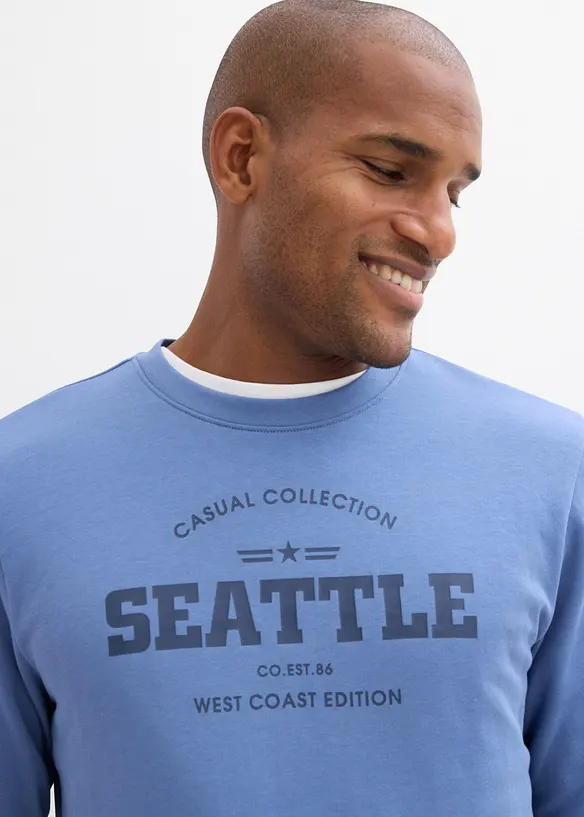 Sweatshirt av ekologisk bomull (2-pack), bonprix