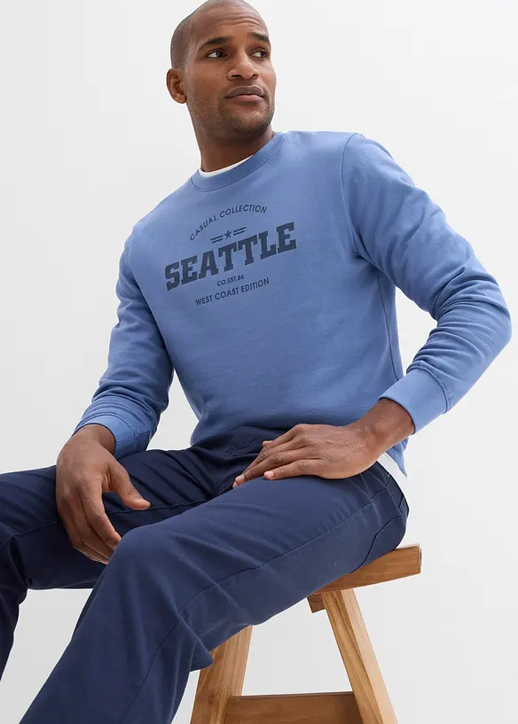 Sweatshirt av ekologisk bomull (2-pack), bonprix