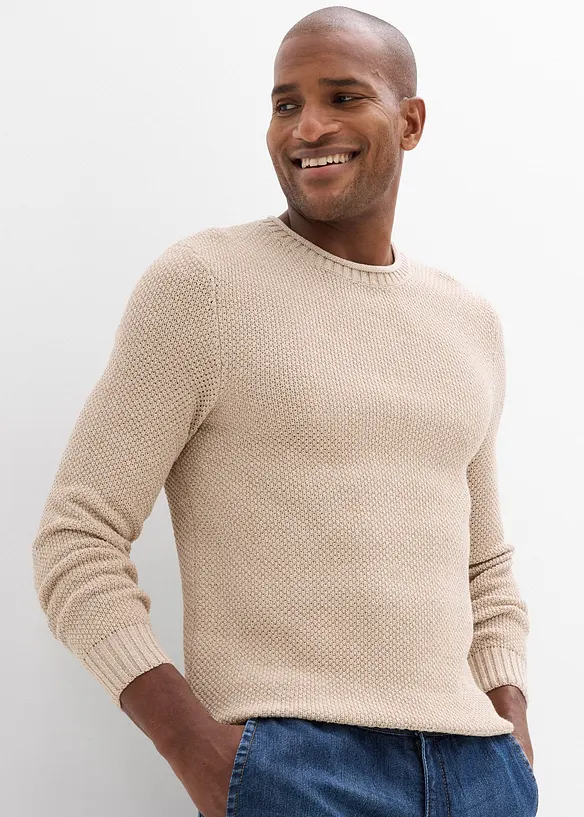 Tr&ouml;ja med &aring;tervunnen bomull, bonprix