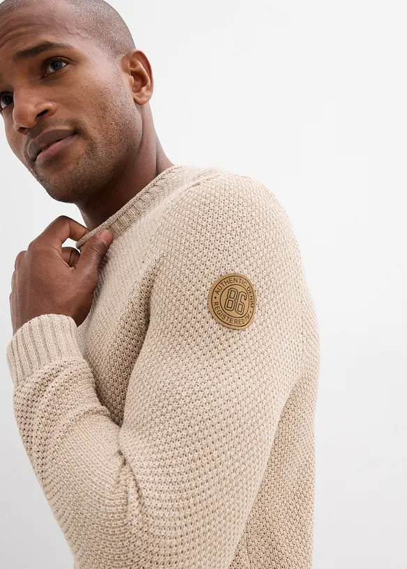 Tr&ouml;ja med &aring;tervunnen bomull, bonprix